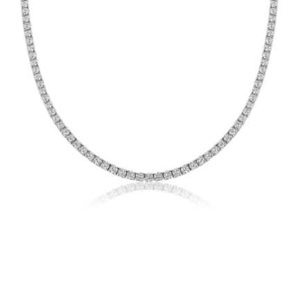 14 CT. T.W. Diamond Tennis Necklace in 14K White Gold 17″