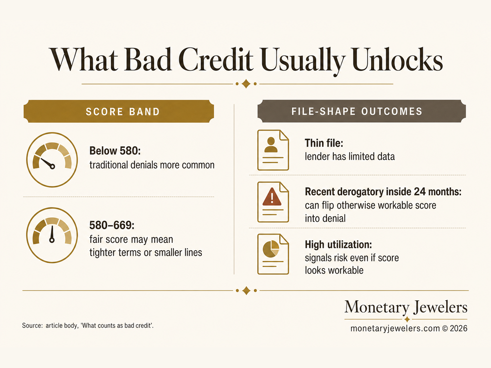What Bad Credit Usually Unlocks infographic for Best engagement rings for bad credit.