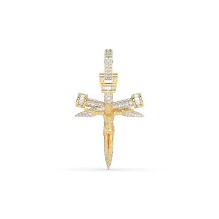 Mens Guardian Crucifix Pendant