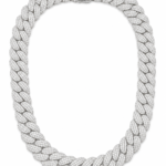 22" Mens Stainless Steel Miami Cuban necklace with 35CT of Diamonds