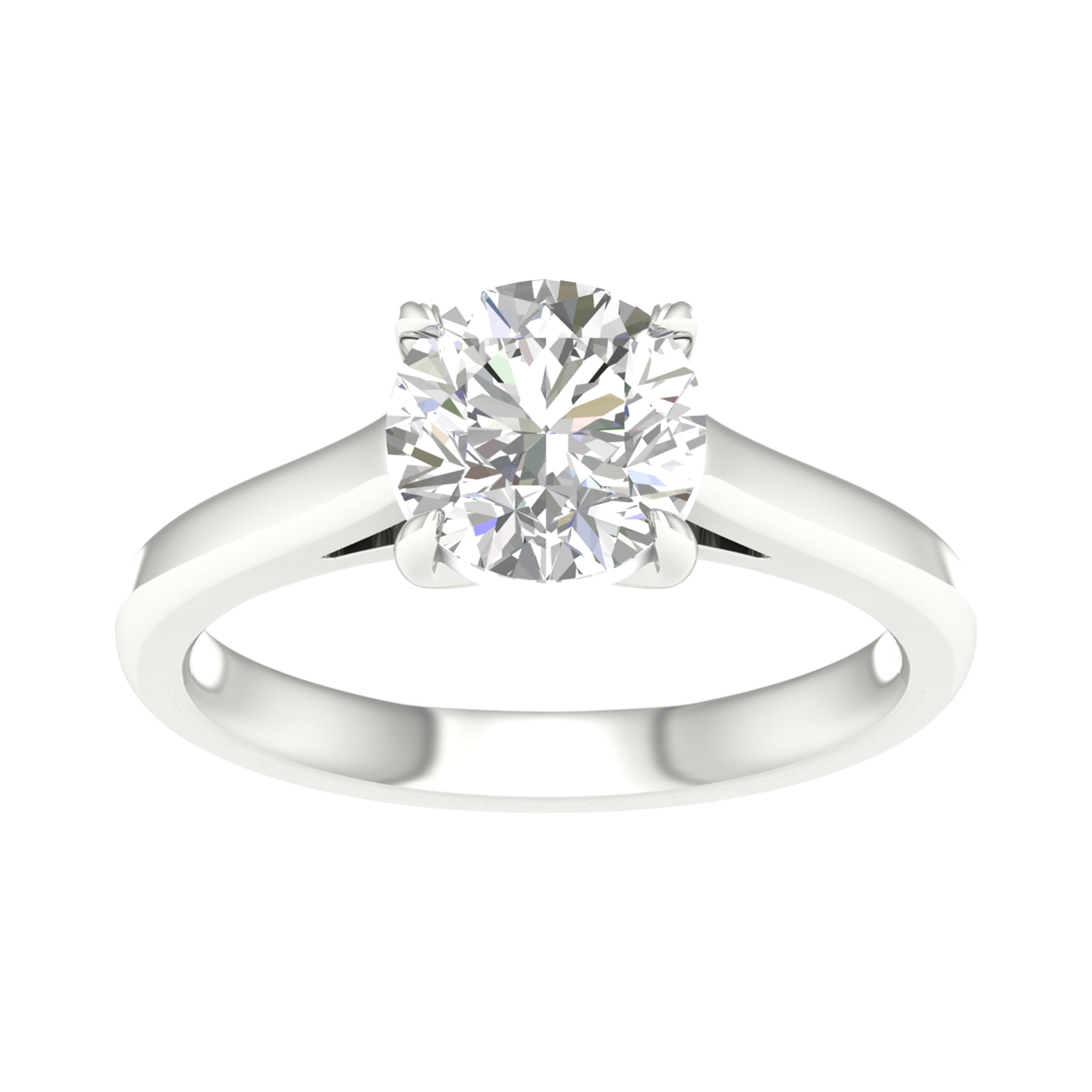 2.50 CT Round Lab Diamond Solitaire Engagement Ring, 14K White Gold - Image 1