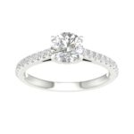 14K White Gold 2.00CT Round Diamond Bridal Set