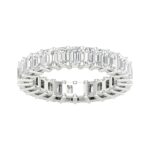 5ct Baguette and Round Diamond Eternity Band in 14K White Gold