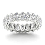 5ct Oval Diamond Eternity Band in 14K White Gold