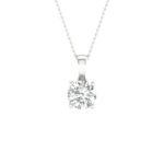 14K White Gold 0.75 CT Certified Lab-Grown Diamond Pendant (IGI Certified)