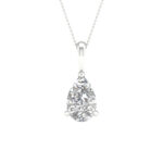 14K White Gold 1.00 CT Certified Lab-Grown Pear Diamond Pendant (IGI Certified)
