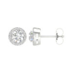 14K White Gold 1.16CT Certified Lab Grown Diamond Earrings ( IGI Certified )