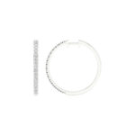 14K 2.00CT Certified Lab Grown Diamond Hoop Earrings