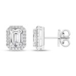 14K White Gold 2.25ct Certified Lab Grown Emerald-Cut Diamond Earrings - Image 2