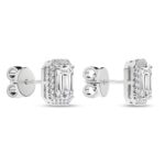 14K White Gold 2.25ct Certified Lab Grown Emerald-Cut Diamond Earrings - Image 3