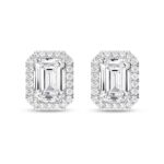 14K White Gold 2.25ct Certified Lab Grown Emerald-Cut Diamond Earrings - Image 4