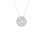 14K White Gold 1.15 CT Certified Lab-Grown Diamond Pendant (IGI Certified)