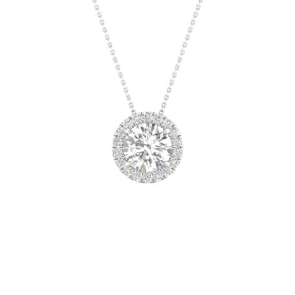 14K 1.15CT Certified Lab Grown Diamond Pendant ( IGI Certified )