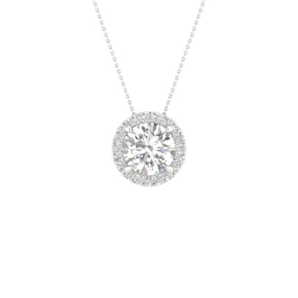 14K 2.20CT Certified Lab Grown Diamond Pendant ( IGI Certified )