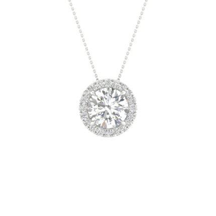 14K 3.25CT Certified Lab Grown Diamond Pendant ( IGI Certified )