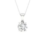 14K White Gold 0.50 CT Certified Lab-Grown Diamond Pendant (IGI Certified)