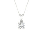 14K White Gold 1.00 CT Certified Lab-Grown Diamond Pendant (IGI Certified)