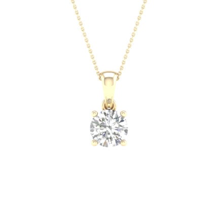 14K 1.00CT Certified Lab Grown Diamond Pendant ( IGI Certified )