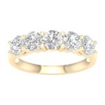 14K Yellow Gold 2.00CT Certified Lab Grown Diamond Bands ( IGI Certified )