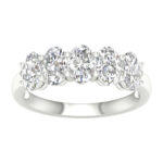3ct Certified Lab Grown Diamond Seven-Stone Band in 14K White Gold