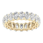 5ct Oval Diamond Eternity Band in 14K Yellow Gold