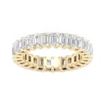 5ct Baguette and Round Diamond Eternity Band in 14K Yellow Gold