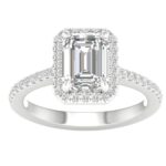 14K White Gold 2.25CT Emerald Cut Diamond Bridal Set