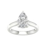 2.50 CT Pear Lab Diamond Solitaire Engagement Ring, 14K White Gold