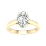 2.00 CT Oval Lab Diamond Solitaire Engagement Ring, 14K Yellow Gold
