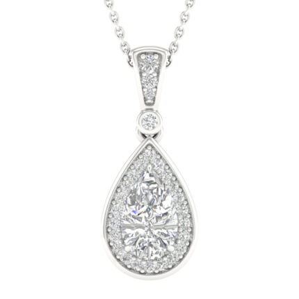 14K 1.15CT  Lab Grown Diamond Pendant
