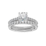14K White Gold 1.75CT Round Diamond Bridal Set