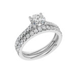 14K White Gold 1.75CT Round Diamond Bridal Set - Image 2