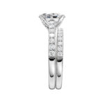 14K White Gold 2.33CT Oval Diamond Bridal Set - Image 2