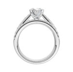14K White Gold 2.33CT Oval Diamond Bridal Set - Image 3