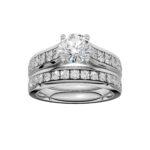 14K White Gold 1.75CT Round Diamond Bridal Set