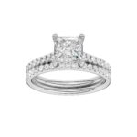 2.50CT Princess Cut Diamond Bridal Set