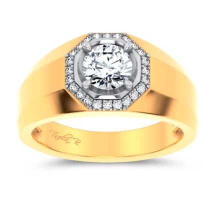 14K 1.12CT Certified Lab Grown Mens Ring
