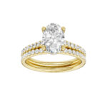14K Yellow Gold 2.50CT Oval Diamond Bridal Set