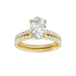 14K Yellow Gold 2.50CT Oval Diamond Bridal Set