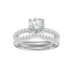 14K White Gold 2.00CT Round Diamond Bridal Set