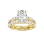14K Yellow Gold 2.33CT Oval Diamond Bridal Set