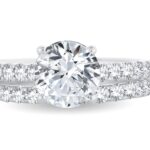 14K White Gold 2.00CT Round Diamond Bridal Set