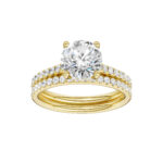 14K Yellow Gold 2.50CT Round Diamond Bridal Set