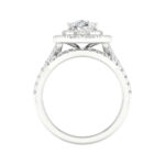 14K White Gold 2.25CT Pear Shaped Diamond Bridal Set - Image 2