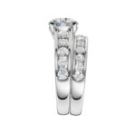 14K White Gold 3.33CT Round Diamond Bridal Set - Image 2