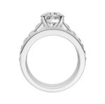 14K White Gold 3.33CT Round Diamond Bridal Set - Image 3