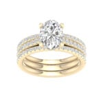 14K White Gold 2.75CT Oval Diamond Bridal Set