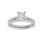1.50CT Princess Cut Diamond Bridal Set