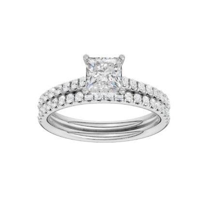 Platinum  1.50CT  Lab Diamond Bridal Ring