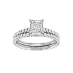 14K White Gold 1.50CT Princess Cut Diamond Bridal Set